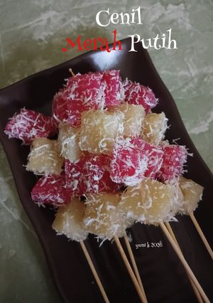 Foto resep Cenil merah putih