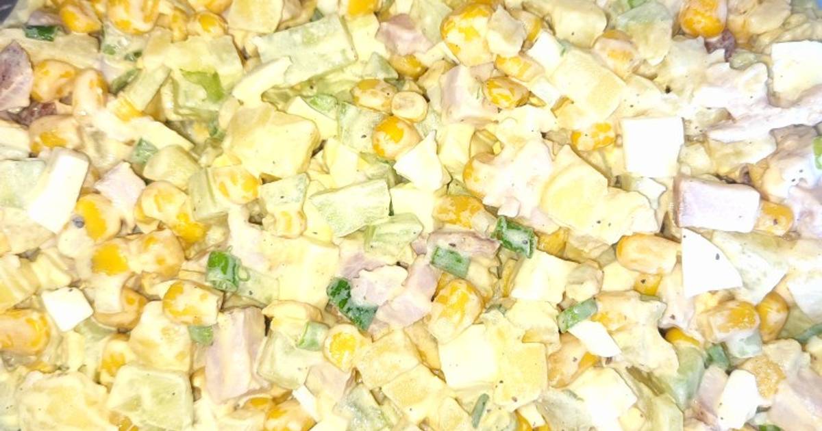 Салаты с огурцами и кукурузой, 75 рецептов, фото-рецепты