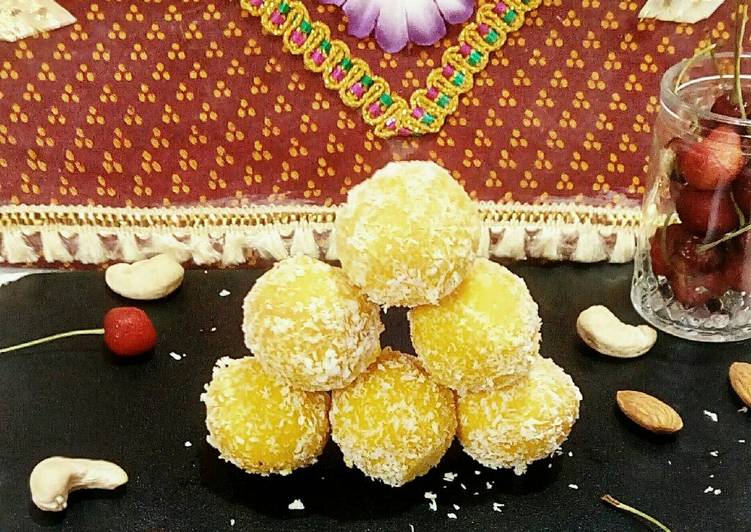 Mango coconut ladoo