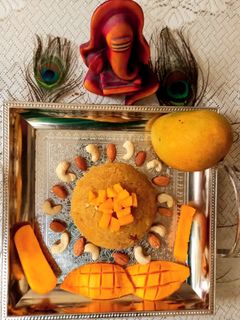 मँगो शिरा (mango sheera recipe in marathi) रेसिपी चे मुख्य फोटो 