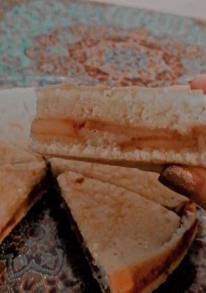 عکسی از دستور پای سیب نازک با 1 تخم مرغ🥧🍎