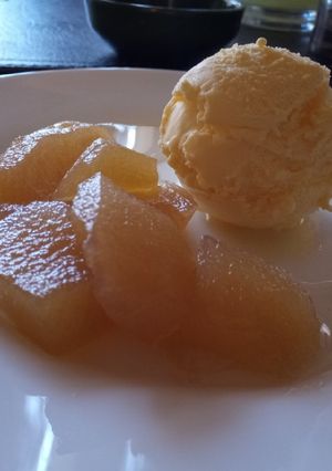Una foto de Compota de manzana en almíbar