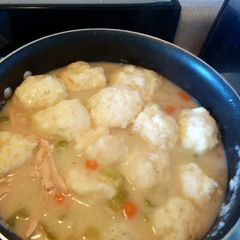 A picture of Chicken and dumplings.
