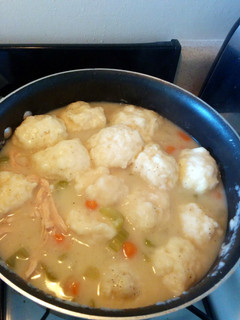 A picture of Chicken and dumplings.