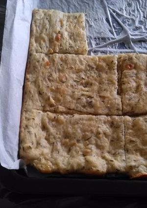 صورة لوصفة كعكة الزعتر الاخضر المالحة