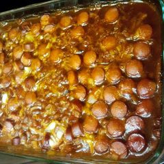 A picture of Beans and weenies, southern style.