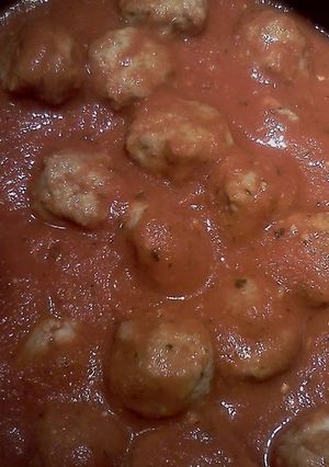 A picture of Homemade Parmesan Meatballs Marinara.