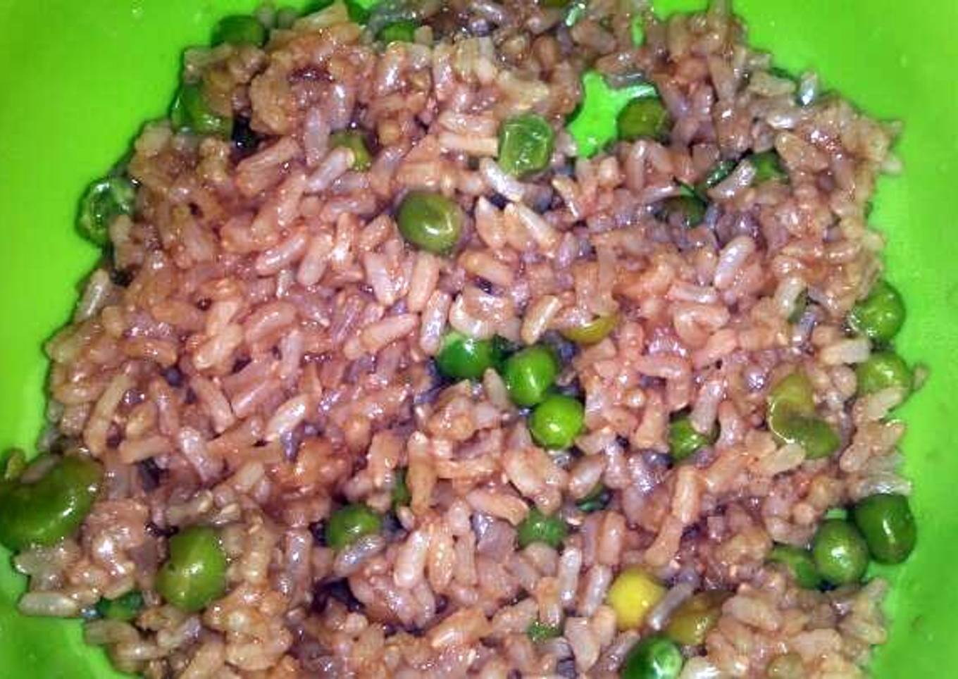 Quick fried vegetable rice
