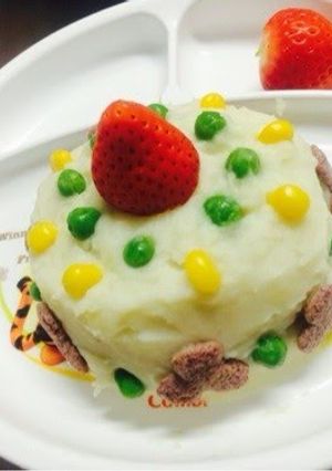 A picture of Egg and Dairy Free Vegetable "Birthday Cake" For Babies.