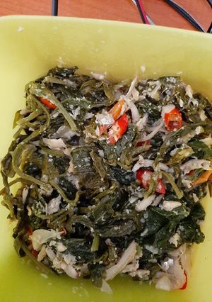 Foto resep Oblok2 lembayung campur teri