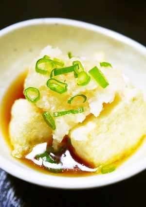 A picture of Non-fried Agedashi Tofu with Firm Tofu.