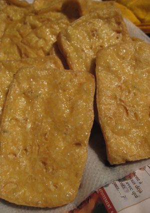 A picture of Homemade Aburaage.