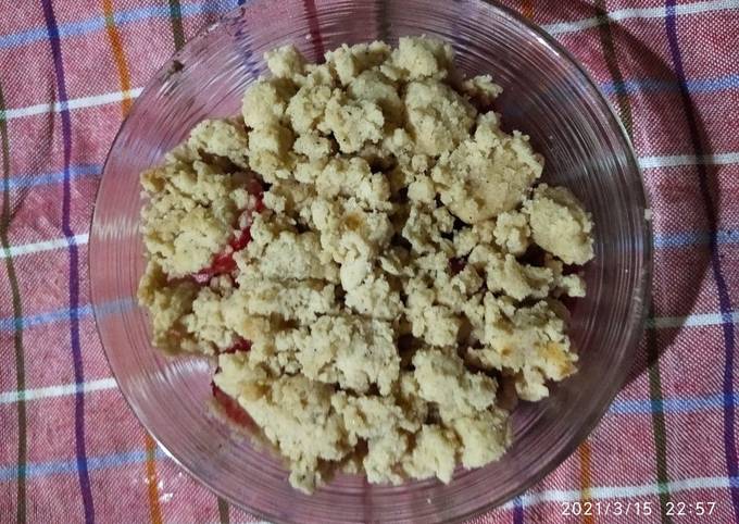 Cobbler (crumble soufflé) des fraises