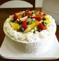 Easy Way Make Easy! Fruit Decorated Cake which Delicious