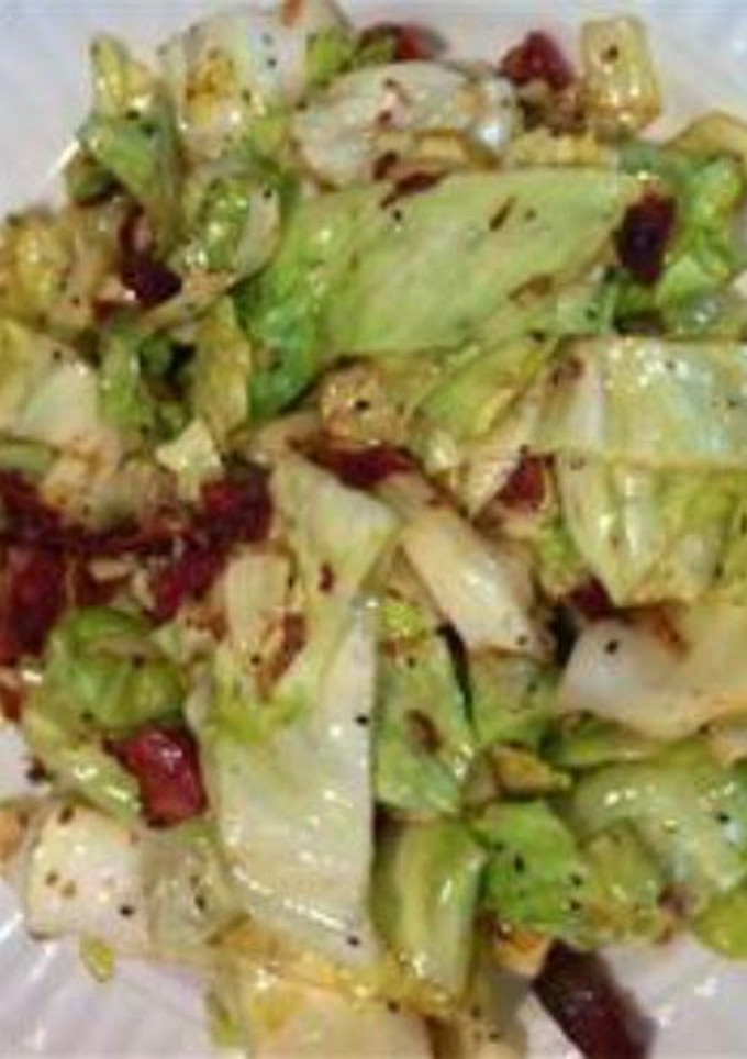 A picture of Amanda's fried cabbage.