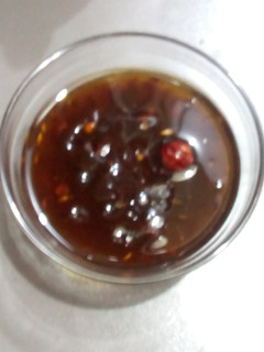 A picture of Tamarind dip (Imlli) ki chutney.