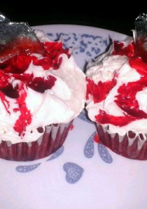 A picture of broken glass cupcakes.