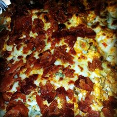A picture of Buffalo chicken cheese casserole.