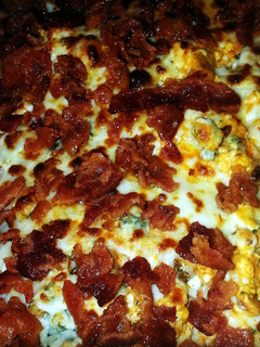 A picture of Buffalo chicken cheese casserole.