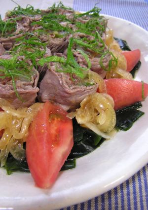A picture of Aussie Beef Rolls Marinated in Sweet Onions.