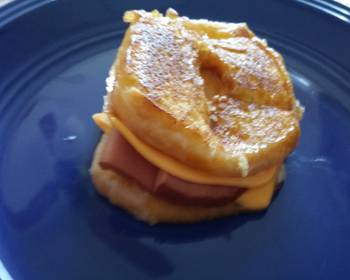 Without Fail Serving Recipe Ham  cheese grilled dnut Delicious