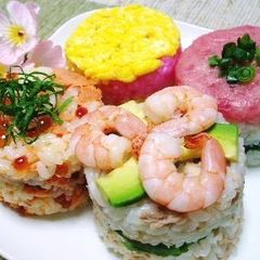 Mini Sushi Cakes A picture of Mini Sushi Cakes.