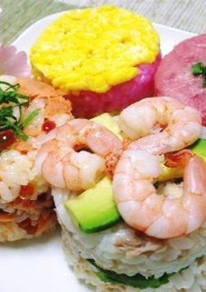 A picture of Mini Sushi Cakes.