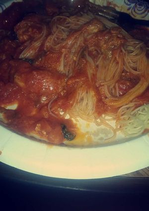 A picture of College chicken pasta.