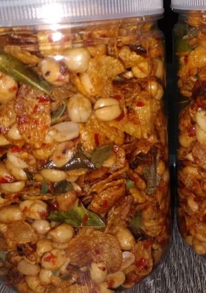 Foto resep Kacang + Corn Flakes Bumbu Bali
