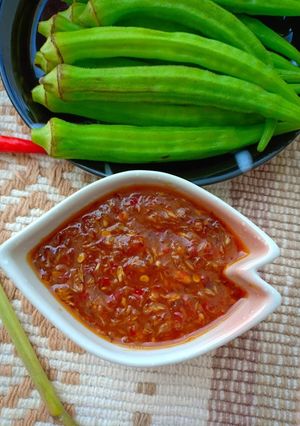 Hình của món Đậu Bắp chấm Chao.