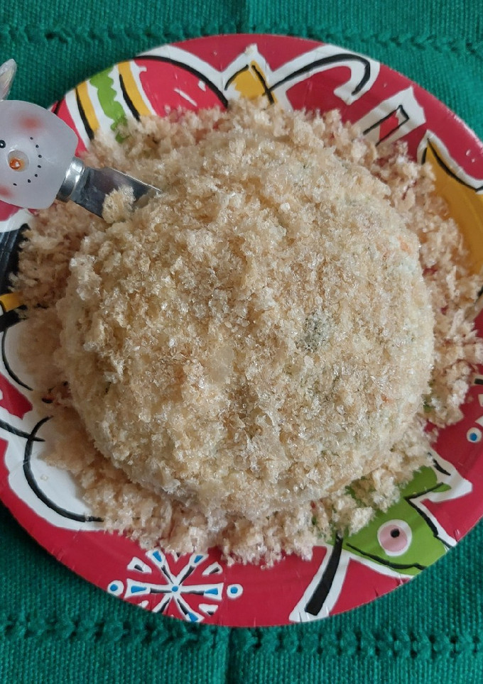 Una foto de Bola de queso con flor de calabaza