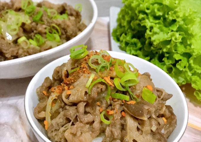 Gyudon/Beef Bowl ala Yoshinoya