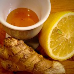 A picture of Lemon Ginger Honey Tea (for A Cold).
