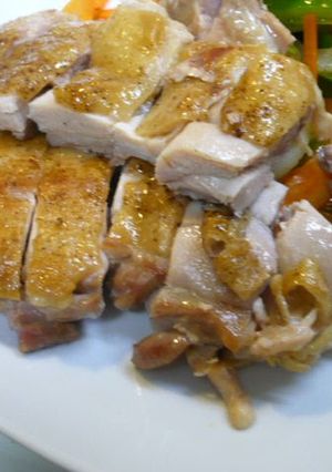 A picture of Crispy Pan-fried Chicken Thighs.
