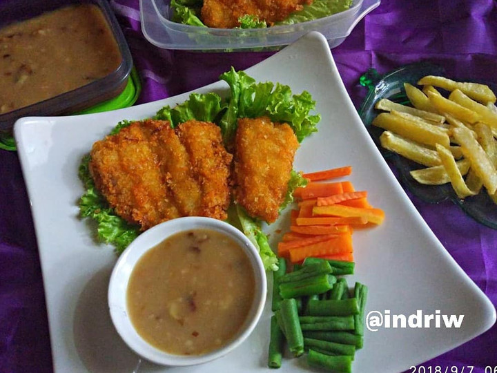 Cara Buat Dori Katsu With Brown Onion Gravy Untuk Jualan