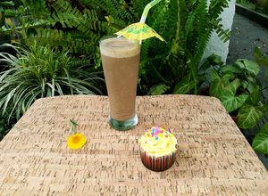 Una foto de Smoothie de banana y café