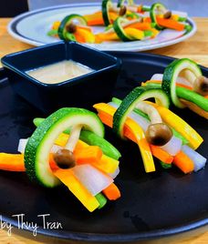 rau củ luộc chấm chao