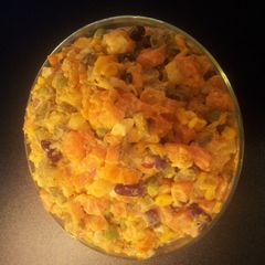 A picture of Russian salad - skinny version.