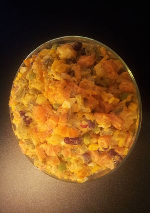 A picture of Russian salad - skinny version.