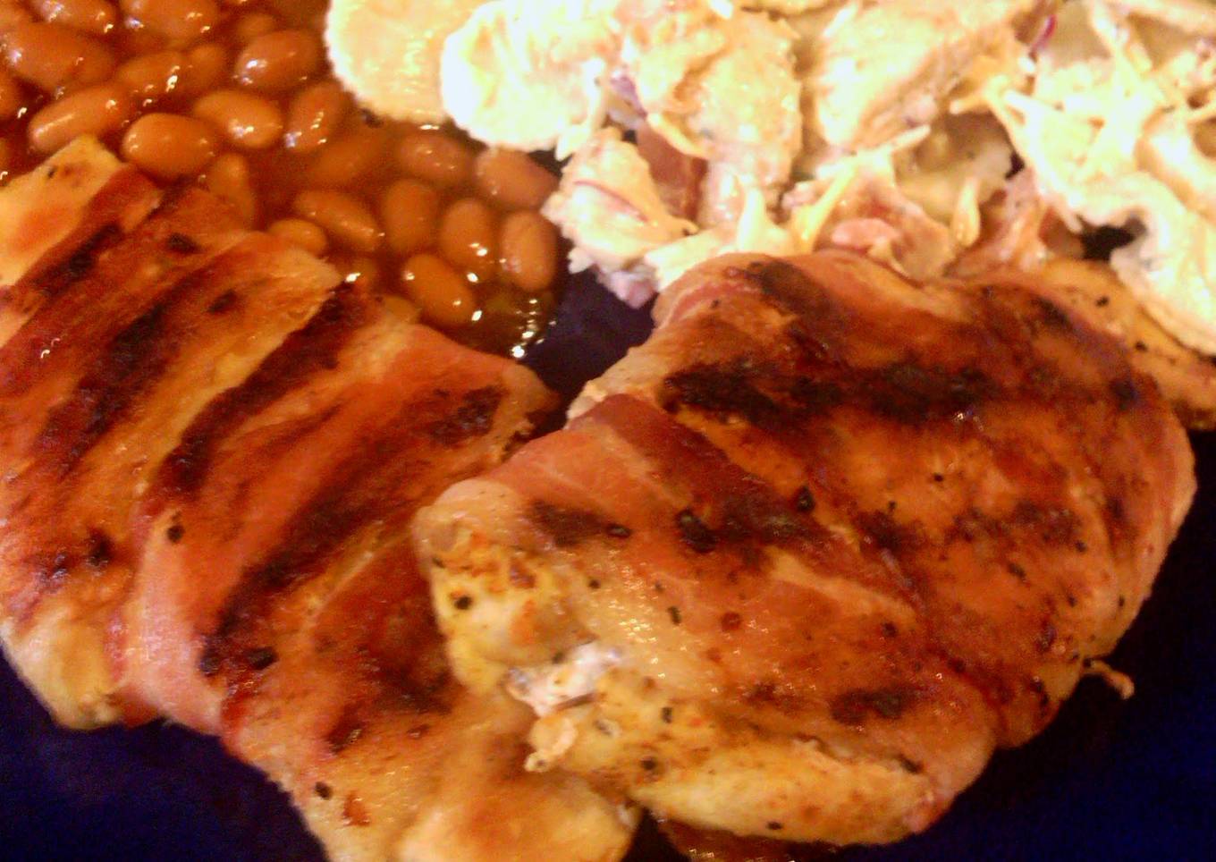 grilled bancon wrap chicken