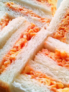 A picture of Egg and Ketchup Sandwich.