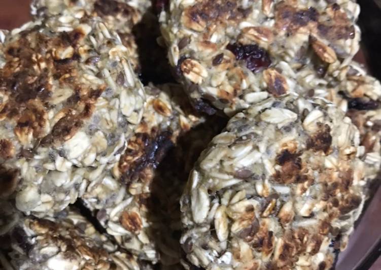 Galletas de avena y plátano en sartén