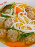 Banh Canh with Pork Bones and Meatballs