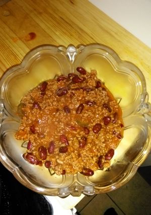 A picture of Preacher Paul Homemade Chili.