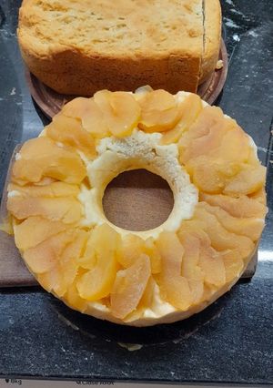Una foto de Torta de manzanas invertida sin gluten