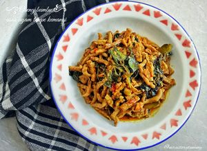 Foto resep Oseng bumbu usus ayam tempe kemangi