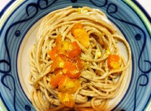 Foto di Spaghetti integrali con pomodorini gialli e philadelphia