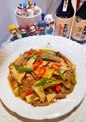 酸辣杏鮑菇嫩牛肉 的食譜成品照片