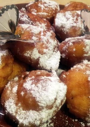 A picture of AMIEs ORANGE Ricotta Fritters.