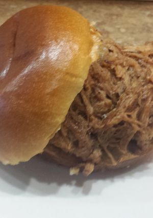 A picture of Crock Pot BBQ Pulled Pork Sandwich.